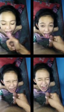 ABG crot di mulut bareng pakde