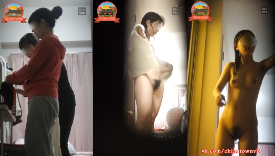 Voyeur photographing Chinese teen bathing in Chinatown